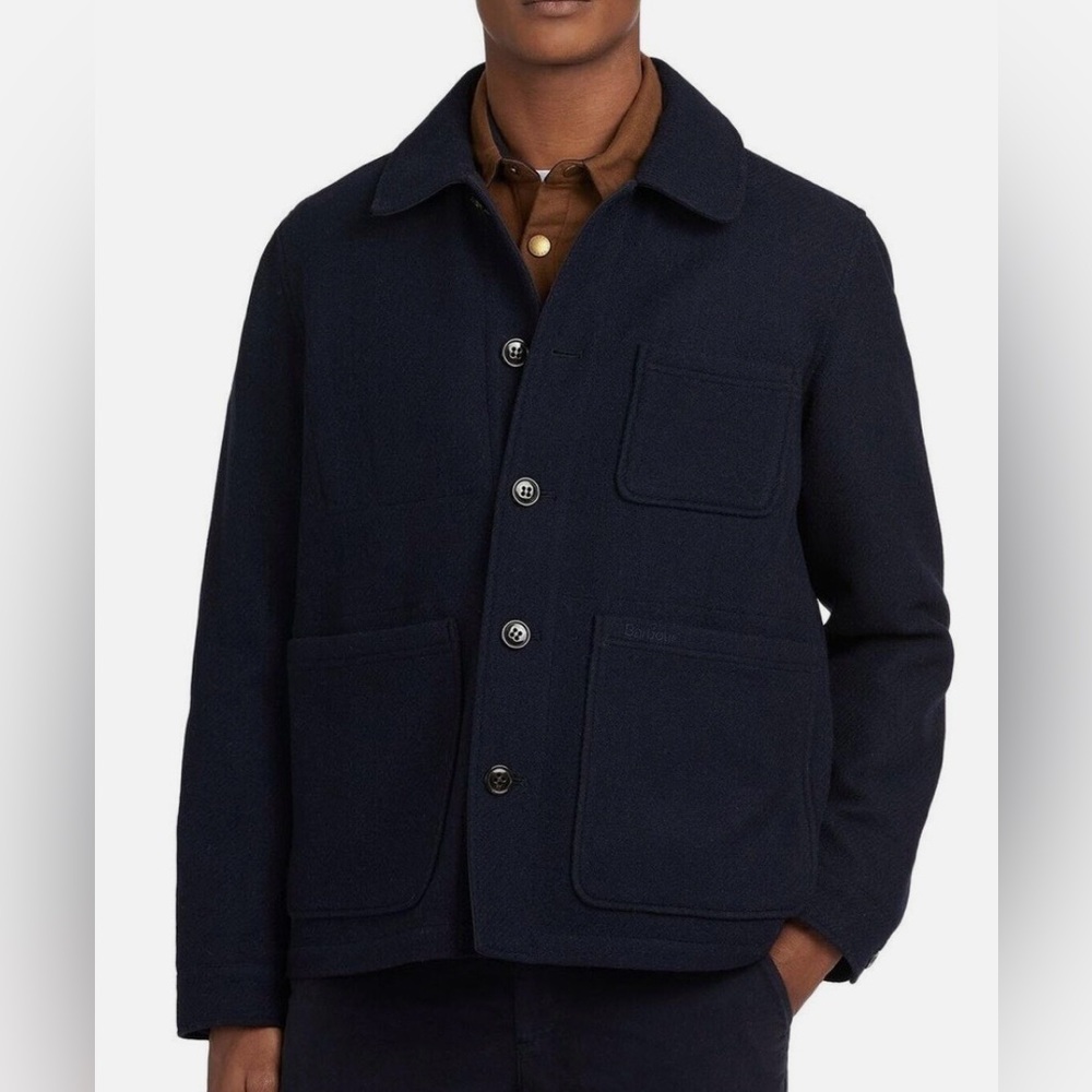 Barbour Navy Blue Lightweight Shirt Jacket